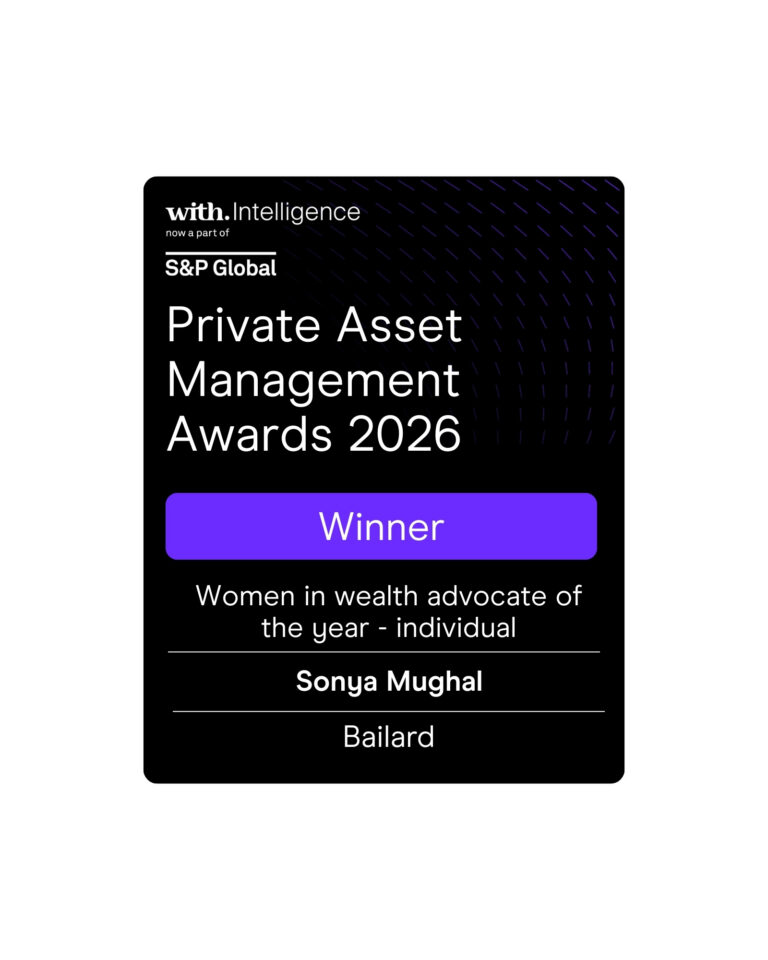 Women in wealth advocate of the year - Sonya Mughal, Bailard