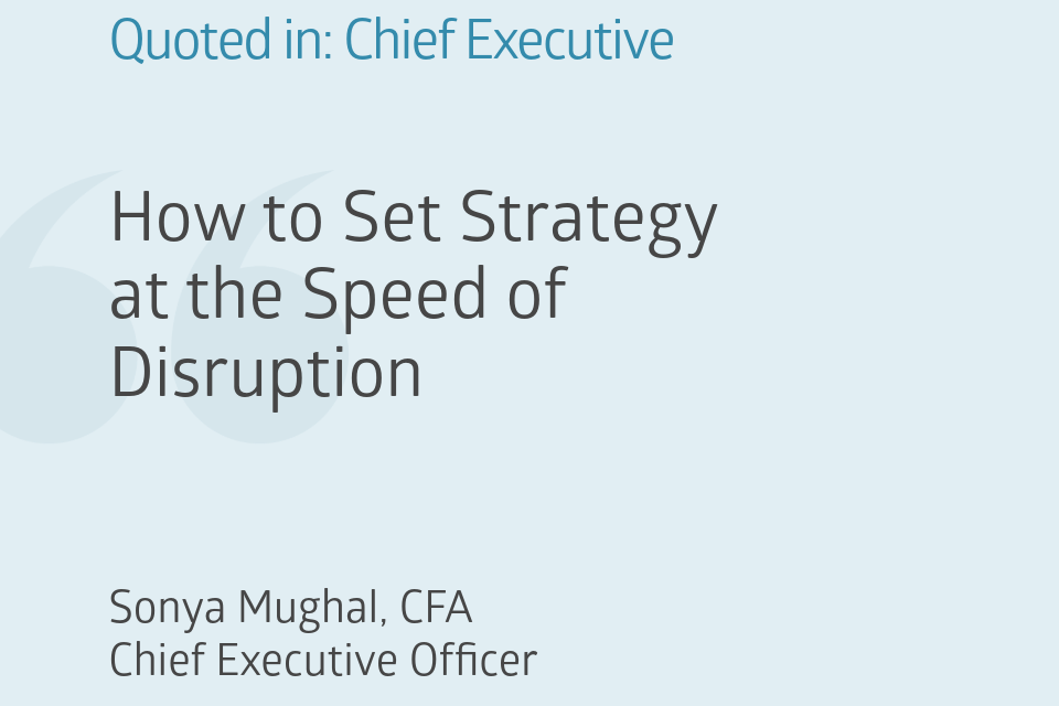 Quoted in: Chief Executive